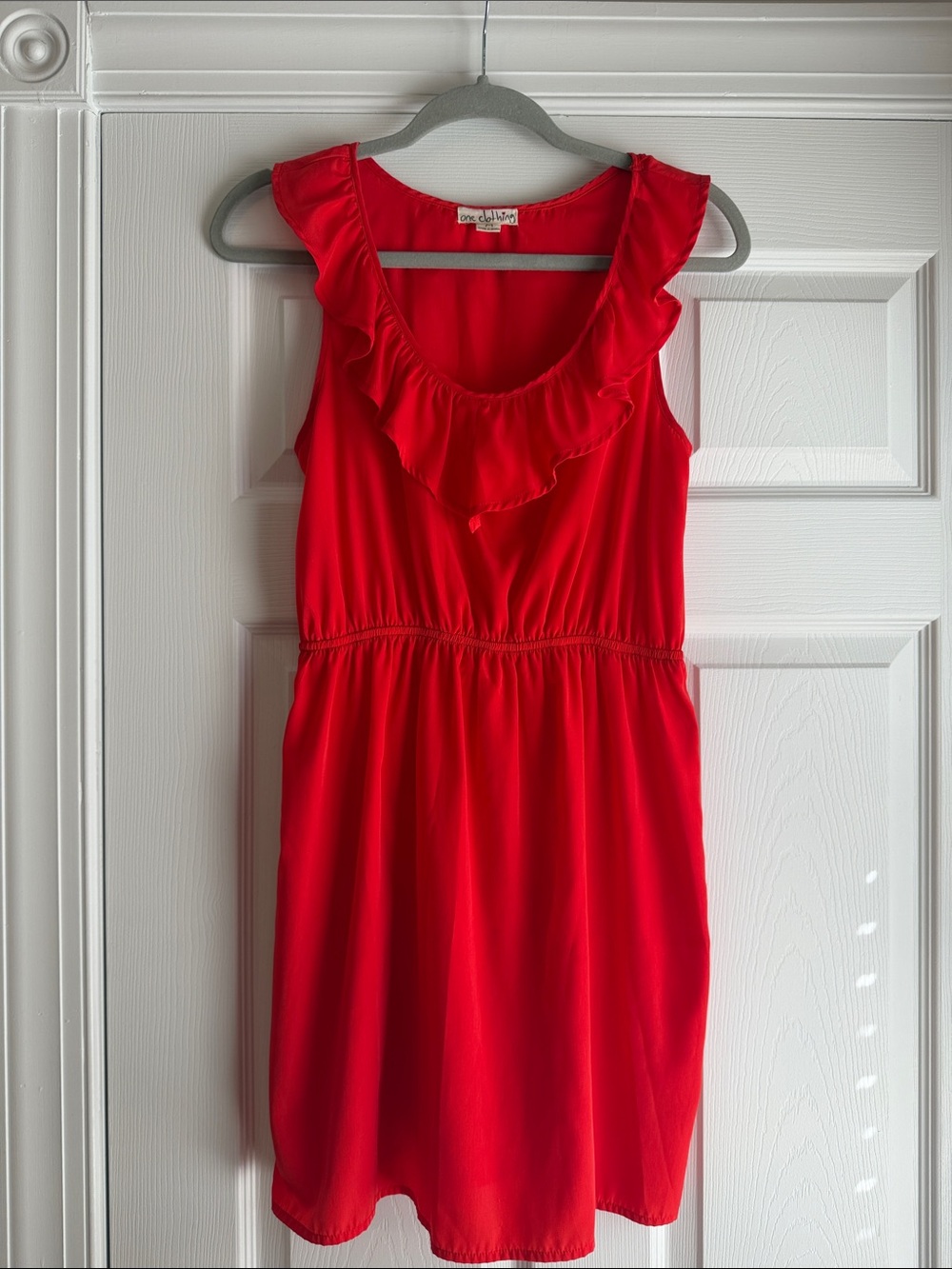 one clothing Vibrant Orange Sleeveless Dress
